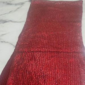 Red/ wine infinity scarf with shimmer